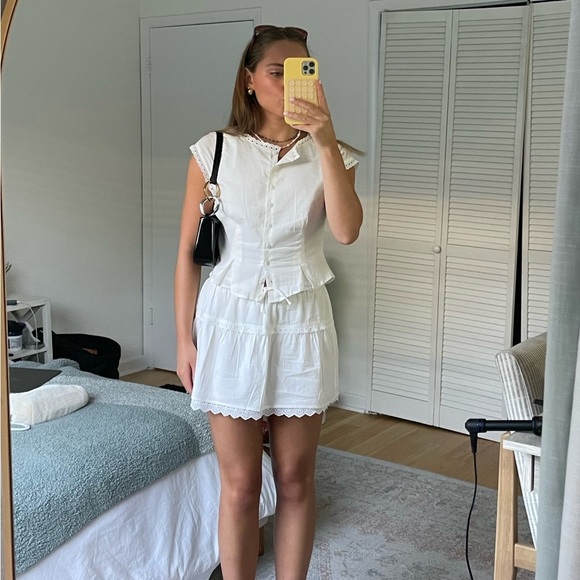 REFORMATION NWT Valetta White Set - Picture 3 of 16